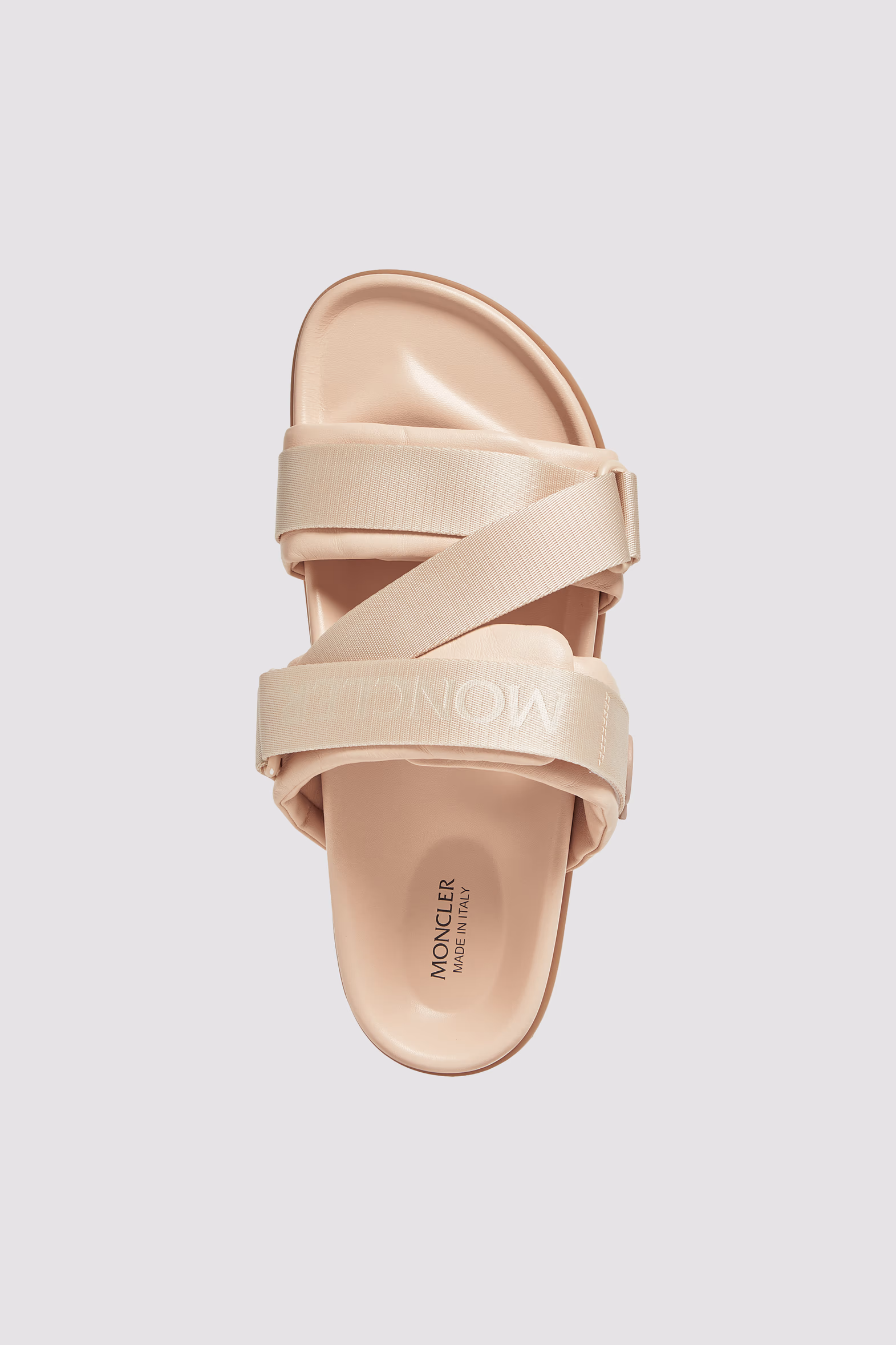 Mon Summer Nappa Leather Slides Women Pink Moncler 4